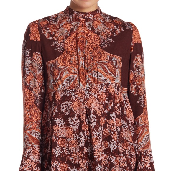 FREE PEOPLE Lady Luck Print Open Back Tunic - Picture 2 of 6